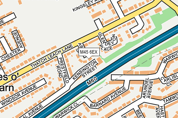 M45 6EX map - OS OpenMap – Local (Ordnance Survey)