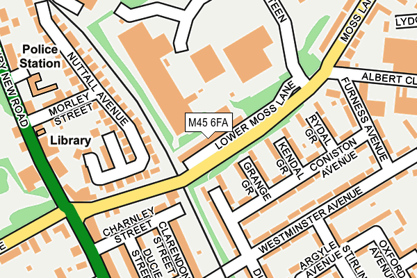 M45 6FA map - OS OpenMap – Local (Ordnance Survey)