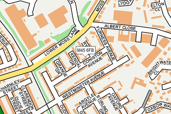 M45 6FB map - OS OpenMap – Local (Ordnance Survey)