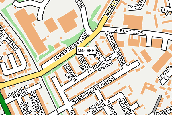 M45 6FE map - OS OpenMap – Local (Ordnance Survey)