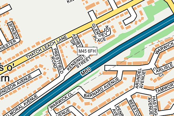 M45 6FH map - OS OpenMap – Local (Ordnance Survey)