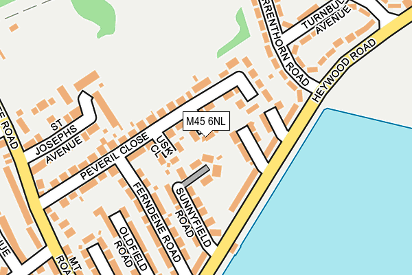 M45 6NL map - OS OpenMap – Local (Ordnance Survey)