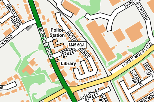 M45 6QA map - OS OpenMap – Local (Ordnance Survey)