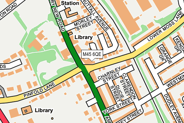 M45 6QE map - OS OpenMap – Local (Ordnance Survey)