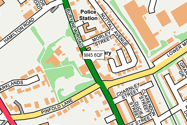 M45 6QF map - OS OpenMap – Local (Ordnance Survey)