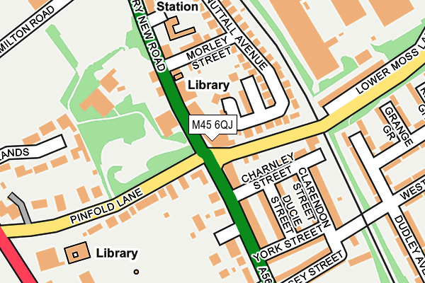 M45 6QJ map - OS OpenMap – Local (Ordnance Survey)