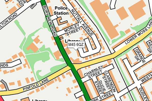 M45 6QZ map - OS OpenMap – Local (Ordnance Survey)