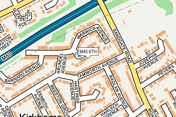 M45 6TH map - OS OpenMap – Local (Ordnance Survey)