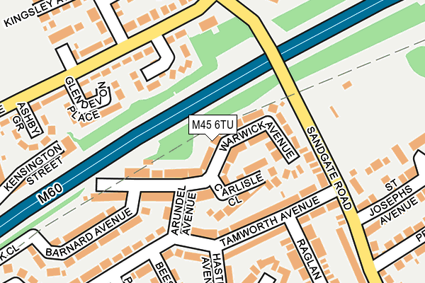 M45 6TU map - OS OpenMap – Local (Ordnance Survey)