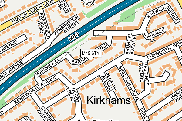 M45 6TY map - OS OpenMap – Local (Ordnance Survey)