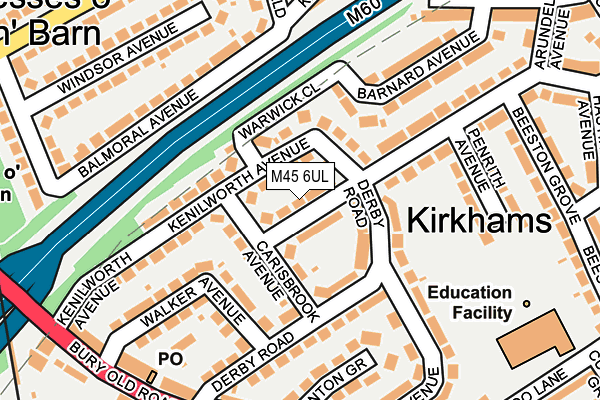 M45 6UL map - OS OpenMap – Local (Ordnance Survey)