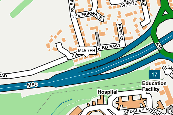 M45 7EH map - OS OpenMap – Local (Ordnance Survey)