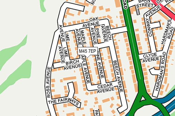 M45 7EP map - OS OpenMap – Local (Ordnance Survey)