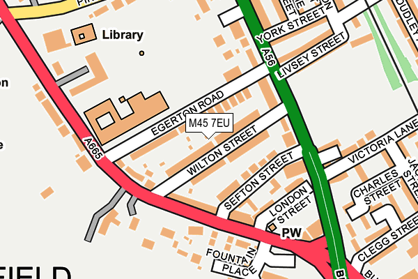 M45 7EU map - OS OpenMap – Local (Ordnance Survey)