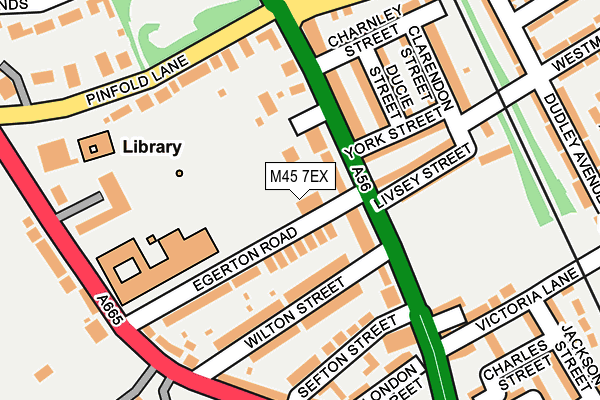 M45 7EX map - OS OpenMap – Local (Ordnance Survey)
