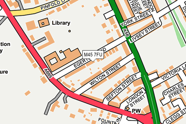 M45 7FU map - OS OpenMap – Local (Ordnance Survey)