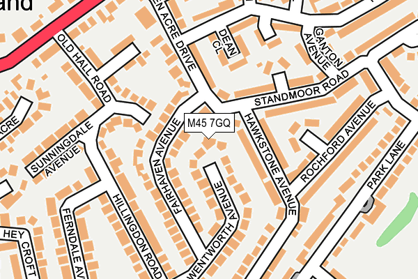 M45 7GQ map - OS OpenMap – Local (Ordnance Survey)