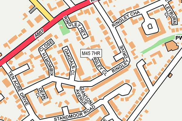 M45 7HR map - OS OpenMap – Local (Ordnance Survey)