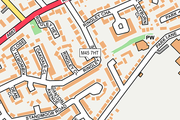 M45 7HT map - OS OpenMap – Local (Ordnance Survey)