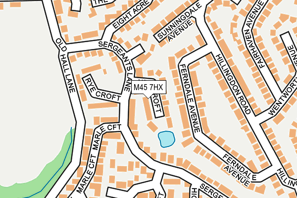 M45 7HX map - OS OpenMap – Local (Ordnance Survey)