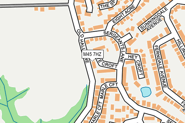 M45 7HZ map - OS OpenMap – Local (Ordnance Survey)