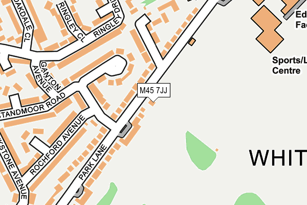 M45 7JJ map - OS OpenMap – Local (Ordnance Survey)