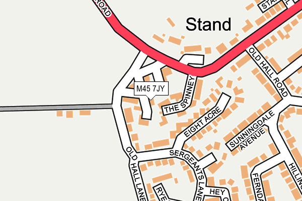 M45 7JY map - OS OpenMap – Local (Ordnance Survey)