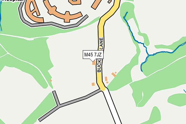 M45 7JZ map - OS OpenMap – Local (Ordnance Survey)