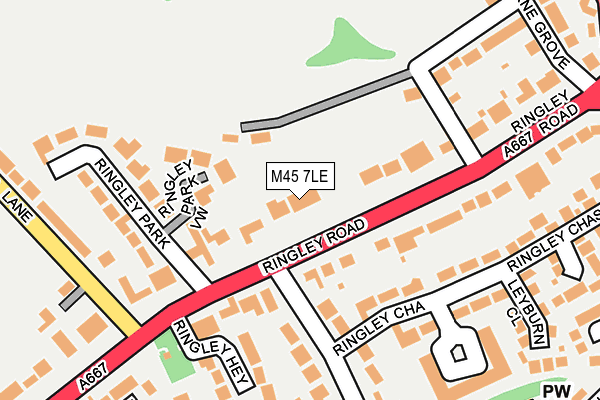M45 7LE map - OS OpenMap – Local (Ordnance Survey)