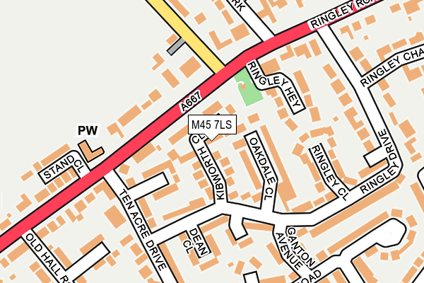 M45 7LS map - OS OpenMap – Local (Ordnance Survey)