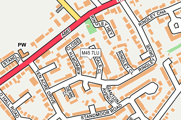 M45 7LU map - OS OpenMap – Local (Ordnance Survey)