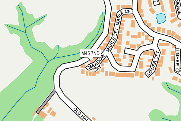 M45 7ND map - OS OpenMap – Local (Ordnance Survey)