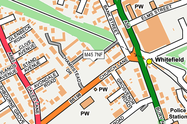 M45 7NF map - OS OpenMap – Local (Ordnance Survey)