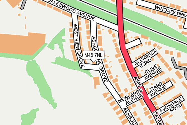 M45 7NL map - OS OpenMap – Local (Ordnance Survey)