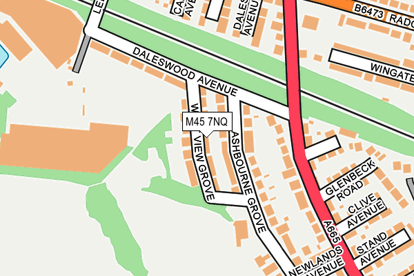 M45 7NQ map - OS OpenMap – Local (Ordnance Survey)