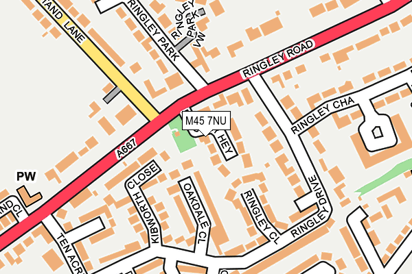M45 7NU map - OS OpenMap – Local (Ordnance Survey)