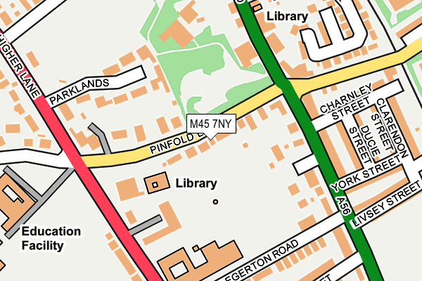 M45 7NY map - OS OpenMap – Local (Ordnance Survey)