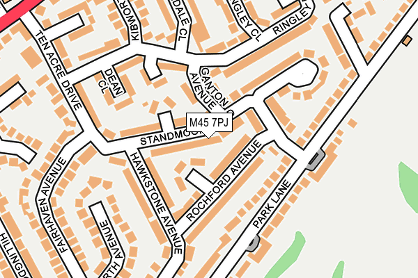 M45 7PJ map - OS OpenMap – Local (Ordnance Survey)