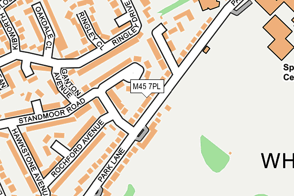 M45 7PL map - OS OpenMap – Local (Ordnance Survey)