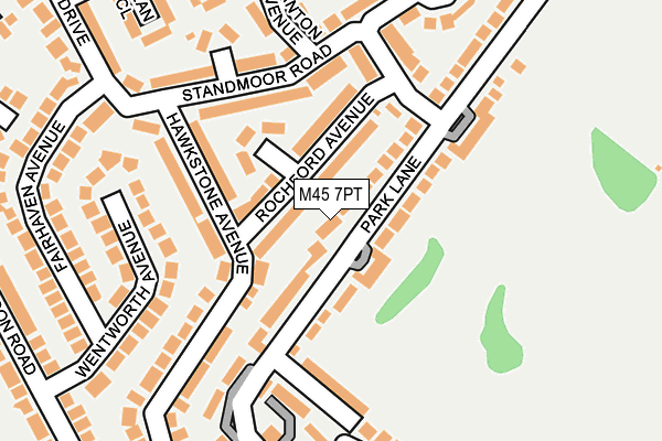 M45 7PT map - OS OpenMap – Local (Ordnance Survey)