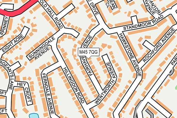M45 7QG map - OS OpenMap – Local (Ordnance Survey)