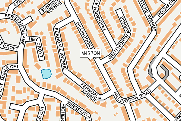 M45 7QN map - OS OpenMap – Local (Ordnance Survey)
