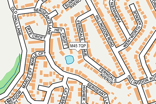 M45 7QP map - OS OpenMap – Local (Ordnance Survey)