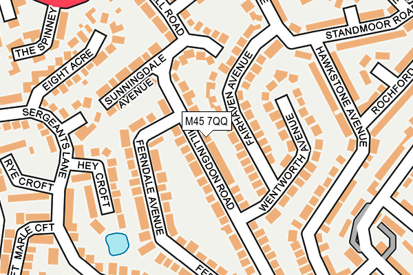 M45 7QQ map - OS OpenMap – Local (Ordnance Survey)