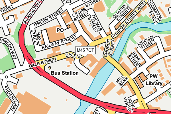M45 7QT map - OS OpenMap – Local (Ordnance Survey)