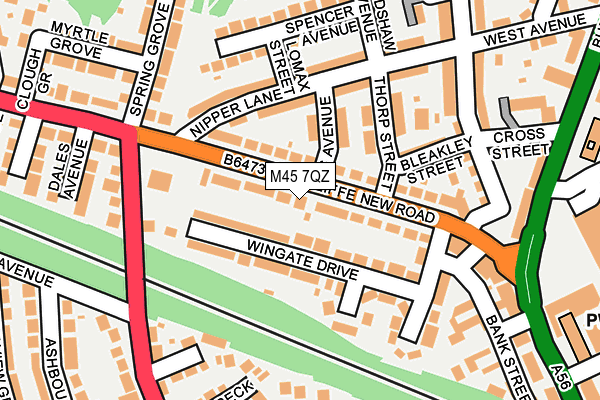 M45 7QZ map - OS OpenMap – Local (Ordnance Survey)