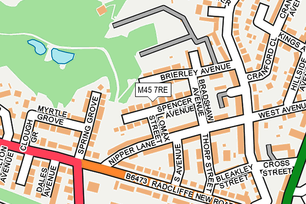 M45 7RE map - OS OpenMap – Local (Ordnance Survey)
