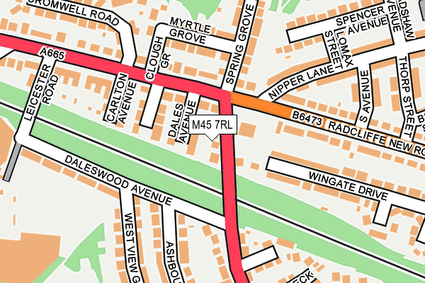 M45 7RL map - OS OpenMap – Local (Ordnance Survey)