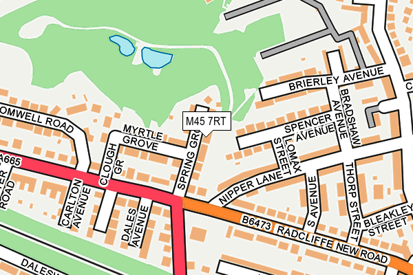 M45 7RT map - OS OpenMap – Local (Ordnance Survey)