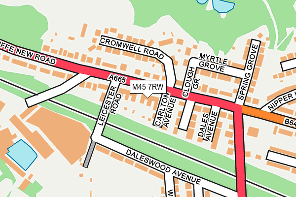 M45 7RW map - OS OpenMap – Local (Ordnance Survey)